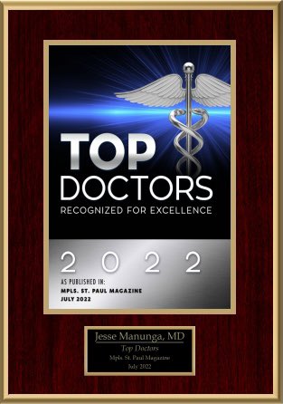Honored and humbled to be named top doctor in the Minneaoplis/St. Paul areas. Much credit goes to my partners, patients and their families. Thank You!