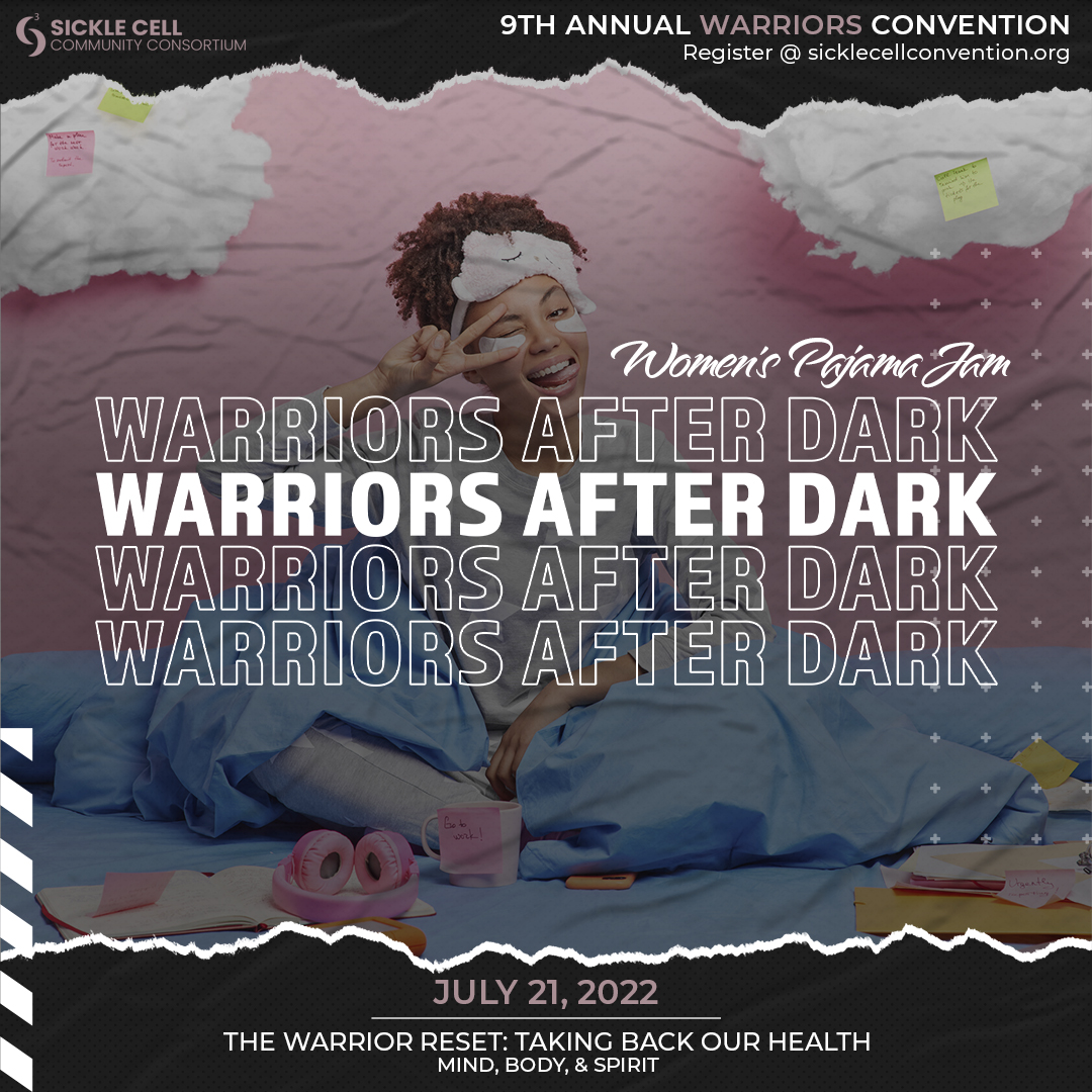 SCCConsortium's tweet image. Warriors After Dark – Women’s Edition is an opportunity for comradery amongst just us girls! Join us on Whova for a night of laughter, fun, and real talk! This space for sisterhood will begin in just 1 hour!

#WarriorsConvention22 #SC3WC22 #WC22 #SickleCell #WarriorReset