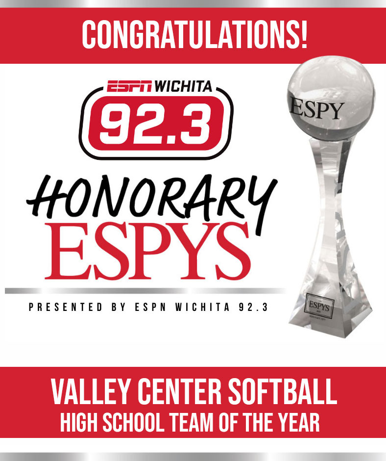 ESPN Wichita 92.3 (@espnwichita) on Twitter photo You voted, and now we have our first-ever Honorary ESPYS winners!
Congratulations to the High School Team of the Year:
<a href="/VCSoftball/">VCHS Hornet Softball 🥇🥇</a> Hornets You voted, and now we have our first-ever Honorary ESPYS winners!
Congratulations to the High School Team of the Year:
<a href="/VCSoftball/">VCHS Hornet Softball 🥇🥇</a> Hornets