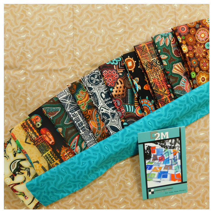 CottonCupboard's tweet photo. We have a radiant new quilt kit special this week! Featuring 13 phenomenal #aboriginal prints and a light sandy background with turquoise accents. You'll have everything you need for a striking 80x 80 quilt for just 49.99! https://t.co/zVHEW2hBXD https://t.co/YUv8VGyIFr