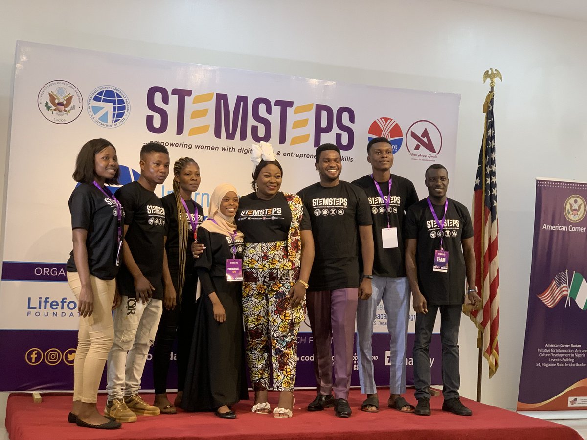 AishatAmobi's tweet photo. I am glad to be part of 100 women selected for #STEMSTEPS program. It is a great opportunity to be in the digital and  entrepreneurship skills program sponsored by #ILVP organized by #YemisiAdeyeye
#womenintech
#lifefountfoundation
#USinNigeria https://t.co/yZMoUSykCd