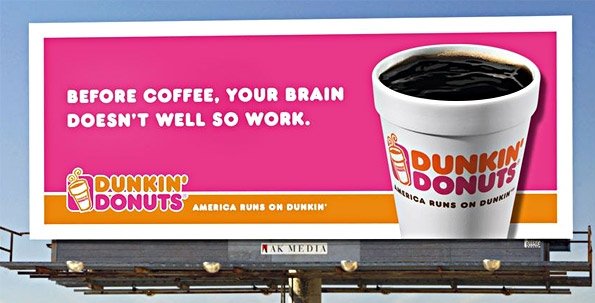 paulbrienwrites's tweet photo. Dunkin' Donuts taking a book out of their own leaf. #irony #WritingCommunity #writing #amwriting #writerslift https://t.co/an1yVD6dmH
