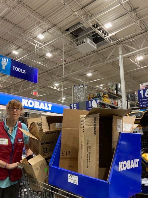 Now Bekky wants to join in on the cardboard challenge!!! Looking good Bekky!! Keep it going! <a href="/steveyoung456/">Steve Young</a> <a href="/Jeremy43102459/">JeremyDAPM899</a> <a href="/D899_RVA/">D899_RVA</a> <a href="/BenitoKomadina/">Benito.Komadina@Lowes</a>