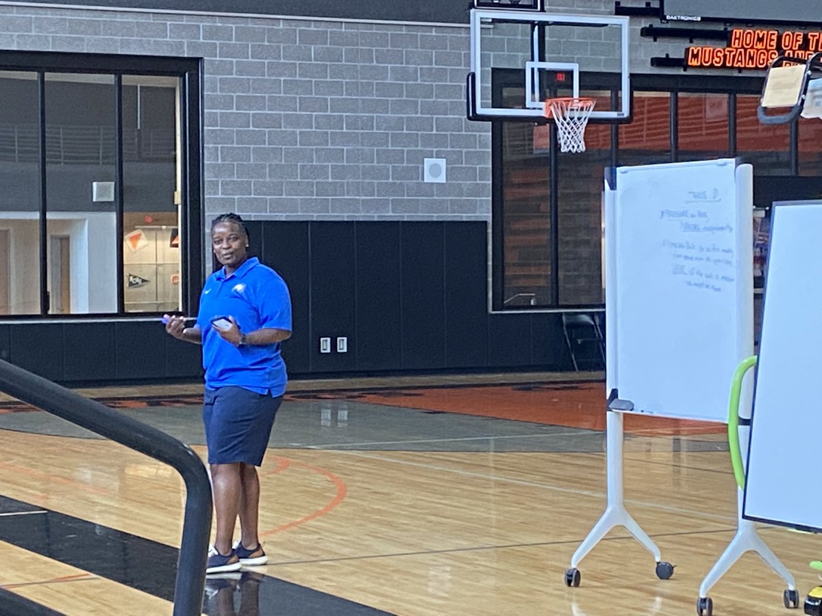 Coach McWilliams talking defense at the Wyoming Coaches Clinic. ⁦