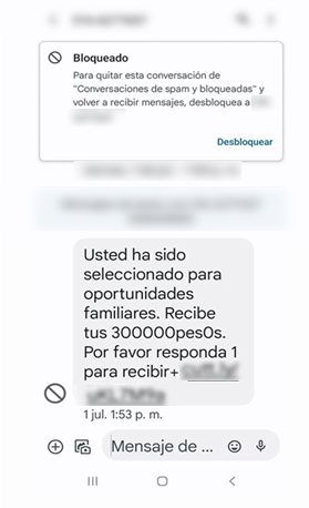 CaiVirtual's tweet photo. ¿Otro mensaje diciendo que usted ha sido seleccionado “para oportunidades familiares”?
Mucha atención porque esto es enviado por #Ciberdelincuentes.

Reporte al CAI Virtual
👉https://t.co/qHe9i5dUXJ 

✅Su reporte es importante
#Smishing https://t.co/qnT6XHWDqy