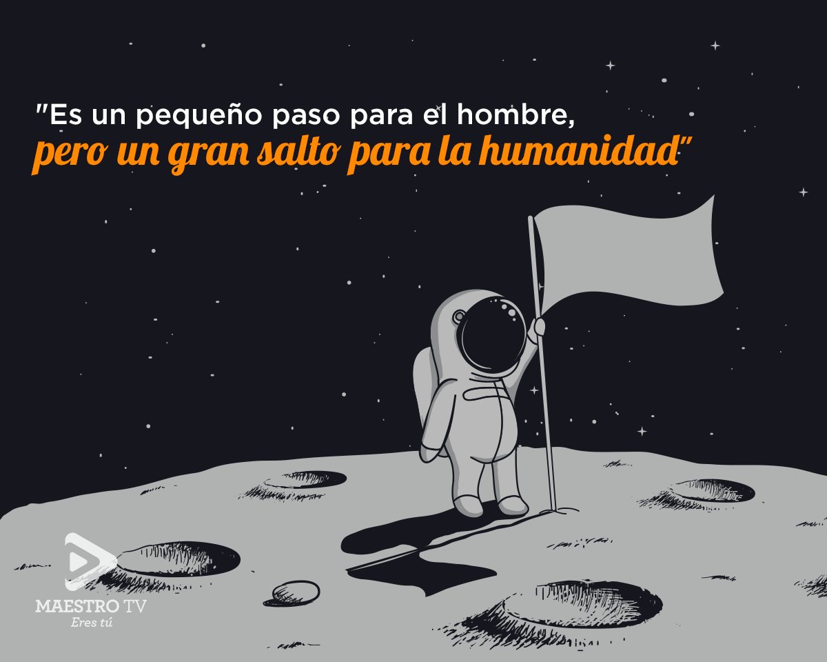 👉¿Sabes quién dijo esa frase?
Te damos una pista: un día como hoy, en 1969, pisó la luna por primera vez.🌕👨‍🚀
Escribe tu respuesta en los comentarios y demuestra que eres un alumno de cuadro de honor.🤓
#MaestroTV