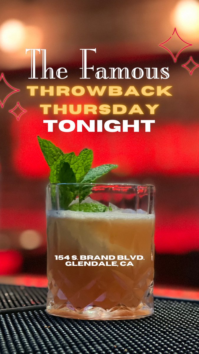 Join us tonight for #ThrowbackThursday at The Famous! Happy hour from 5-7pm $3 off all drinks! #happyhour