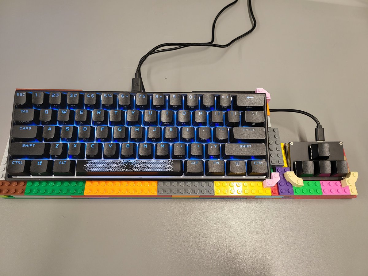 WaywardMira's tweet photo. Used some of my kids legos to mount the directional keypad so it stops scootching everywhere. https://t.co/CmX2DukL6A