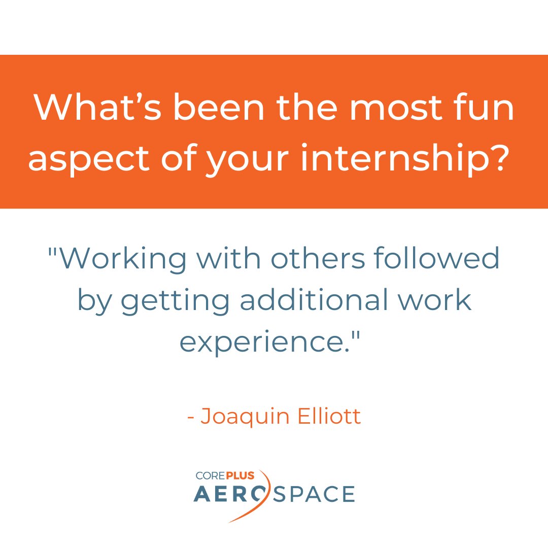 coreplusaero's tweet photo. Meet Joaquin, a 2022 Core Plus Aerospace summer intern and a rising senior at @pssc_school. #CorePlusIntern https://t.co/0s8fJ270Gp