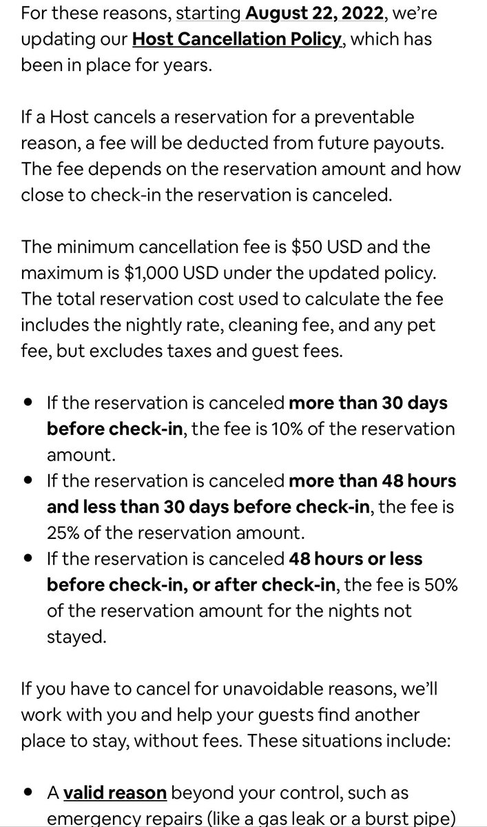 WildFireEvents's tweet image. 100% greed from @Airbnb  @bchesky . If an owner is uncomfortable with a stay and cancels, Airbnb still gets $. Airbnb will demand proof of there is a repair issue to avoid up to $1k fine