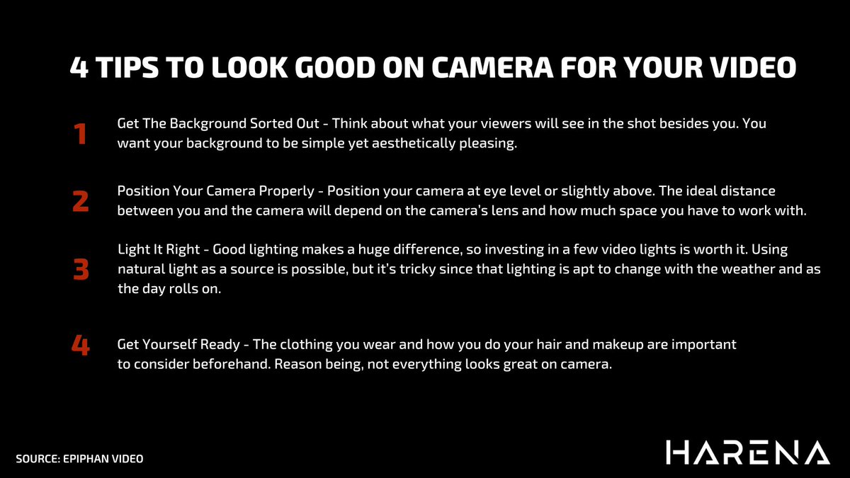 Whether you’re representing yourself or your brand on video, taking the time to set up a beautiful, high-quality image is worth your while. Here are a few tips to help you out!
source: <a href="/EpiphanVideo/">Epiphan Video</a>
#gaming #eSports 
#Livestream #StreamingLive