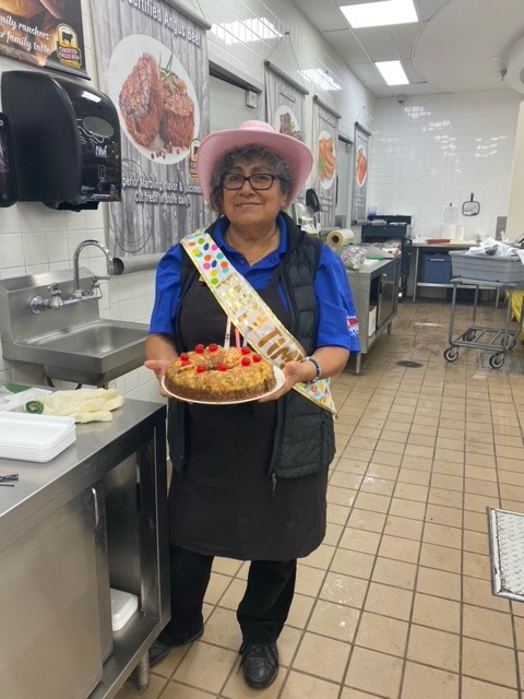 LeawoodPC's tweet photo. We are celebrating Maria Montero’s birthday, she has been with Cosentino’s for 28 years! She loves to get a chocoflan for her birthday 😄. Happy birthday Maria ! 🥳🎂 https://t.co/CEuA0gk4tp