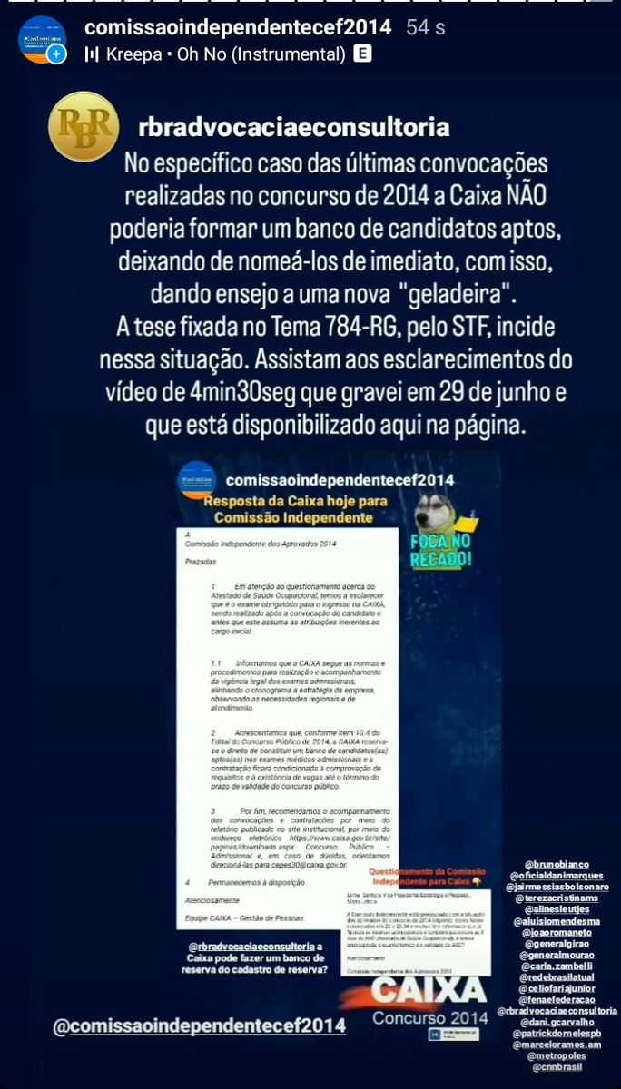 belaabade's tweet photo. Como assim a CAIXA vai fazer um banco de reserva de aprovados? Pode isso @STF_oficial ? A Caixa pode desobedecer o tema de 784-RG do STF? Como empresa pública não seria a primeira à cumprir a JUSTIÇA?
#ContrataCaixa
@TST_Oficial 
@TRT10oficial 
@gilmarmendes 
@MPTDFTO https://t.co/04NIytfUcu