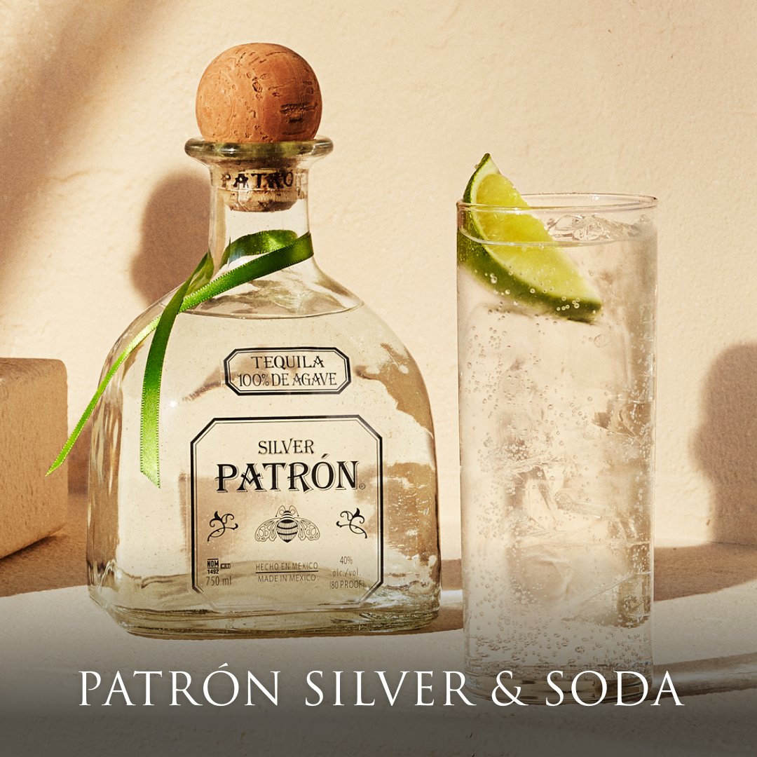 Patrón Tequila (@patron) on Twitter photo <a href="/_Aemilianius/">🇺🇸🔺$UiNaiLiMe🅰️🔺</a> How will you make your summer sensational? Check out our Silver & Soda recipe below!
2 oz - Patrón Silver
3 oz - Soda
+ Lime wedge, for garnish <a href="/_Aemilianius/">🇺🇸🔺$UiNaiLiMe🅰️🔺</a> How will you make your summer sensational? Check out our Silver & Soda recipe below!
2 oz - Patrón Silver
3 oz - Soda
+ Lime wedge, for garnish