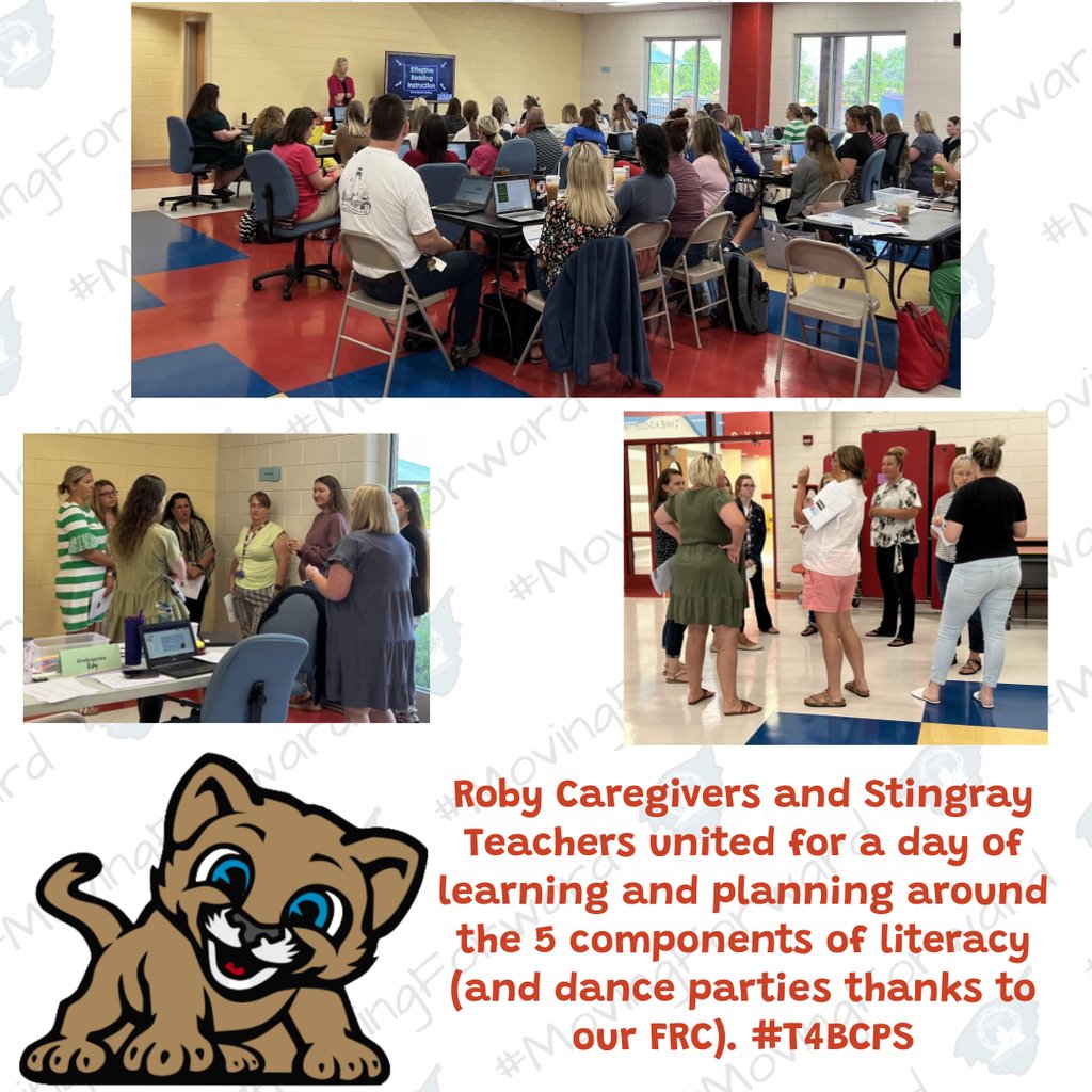 Roby Caregivers and Stingray Teachers united for a day of learning and planning around the 5 components of literacy (and dance parties thanks to our FRC). #T4BCPS