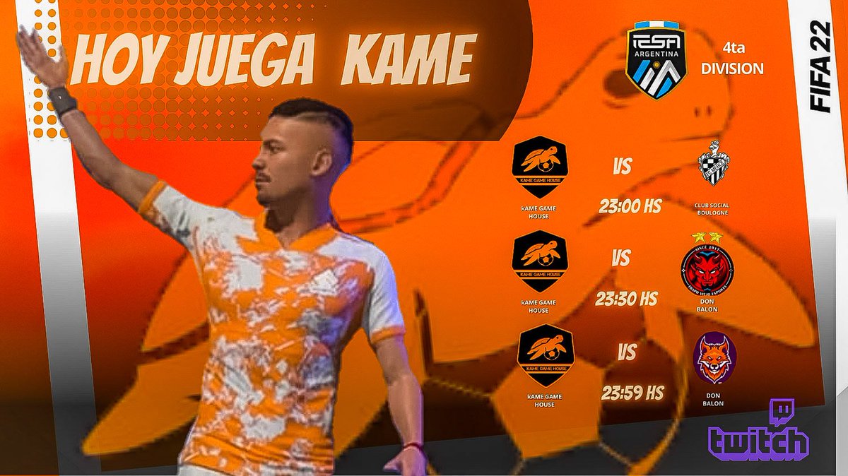 KameGameHouse1's tweet photo. Triple fecha para cerrar la primera temporada en IESA sumate al aguante #Kameneta #iesaargentina #fifa22 #triplefecha #endseason #Kamegamehouse #play https://t.co/PMZ4ff3Sfi