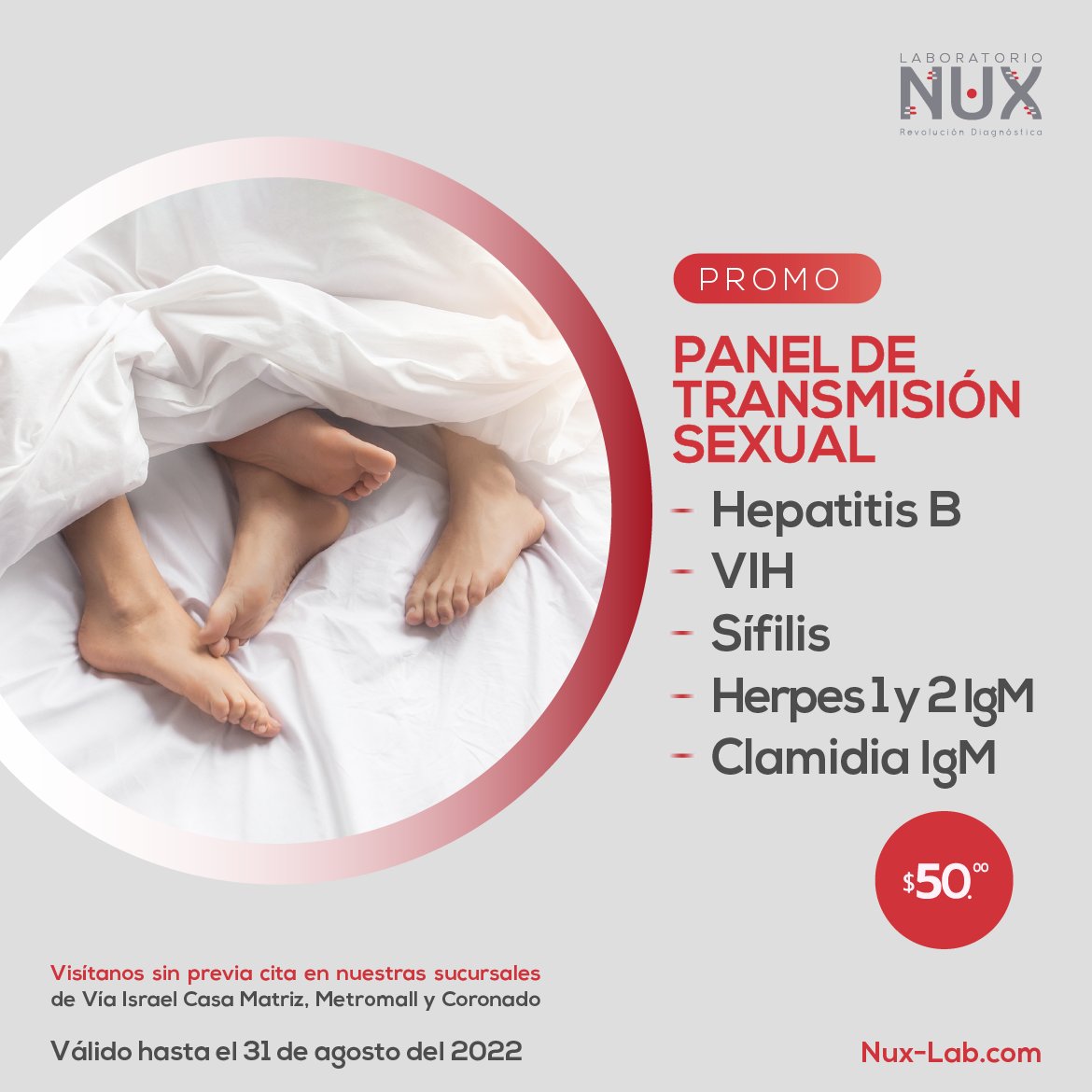 🚨 Promo NUX 🚨
Para más información puedes comunicarte de manera confidencial al 6644-6299. 

#laboratorionux #its #vih #promocion #pruebas #deteccion #prevencion 🧬