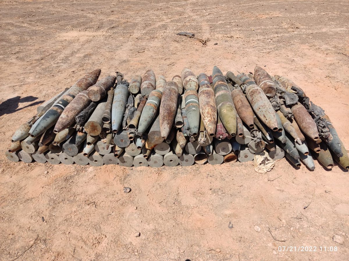 @free_fields #EOD activities, not only conducting EOD spot task in urban areas, also the disposal of #ExplosiveRemnantsOfWar from ammunition dumps or stockpiles is one of the activities. Here it's 15 items with an AUW (all-up weight) of 2,167 kg.