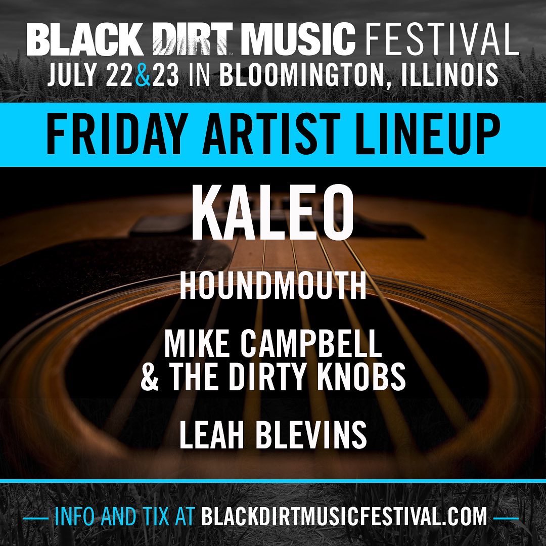 Headed your way Bloomington, IL! See y’all tomorrow at <a href="/BlackDirtFest/">Black Dirt Music Festival</a>.
