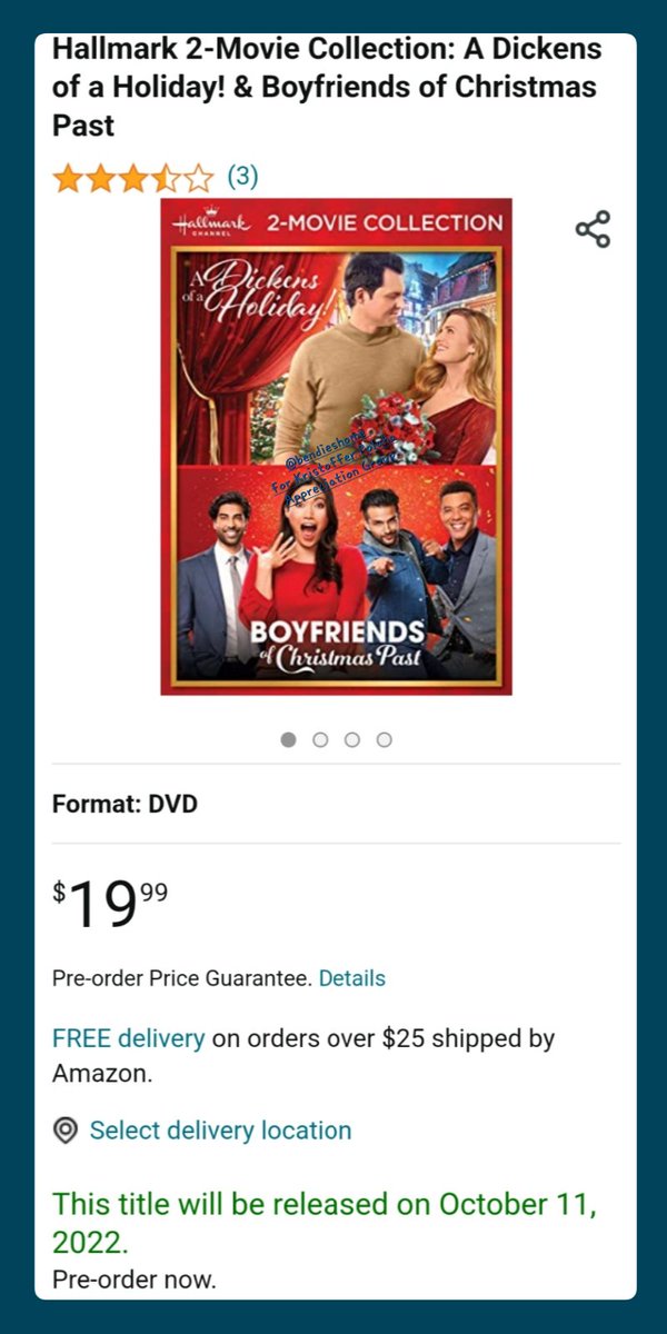 bgrhubarb's tweet photo. Hallmark is releasing 2021's "A Dickens of a Holiday!" (โฃ๏ธ) as part of a two-movie collection on October 11, 2022. Pre-order here:
https://t.co/Zra5KUCCCq
#polahahas #kristofferpolaha #hallmarkies #brookedorsay #adickensofaholiday #boyfriendsofchristmaspast https://t.co/aWr0RkvgDp
