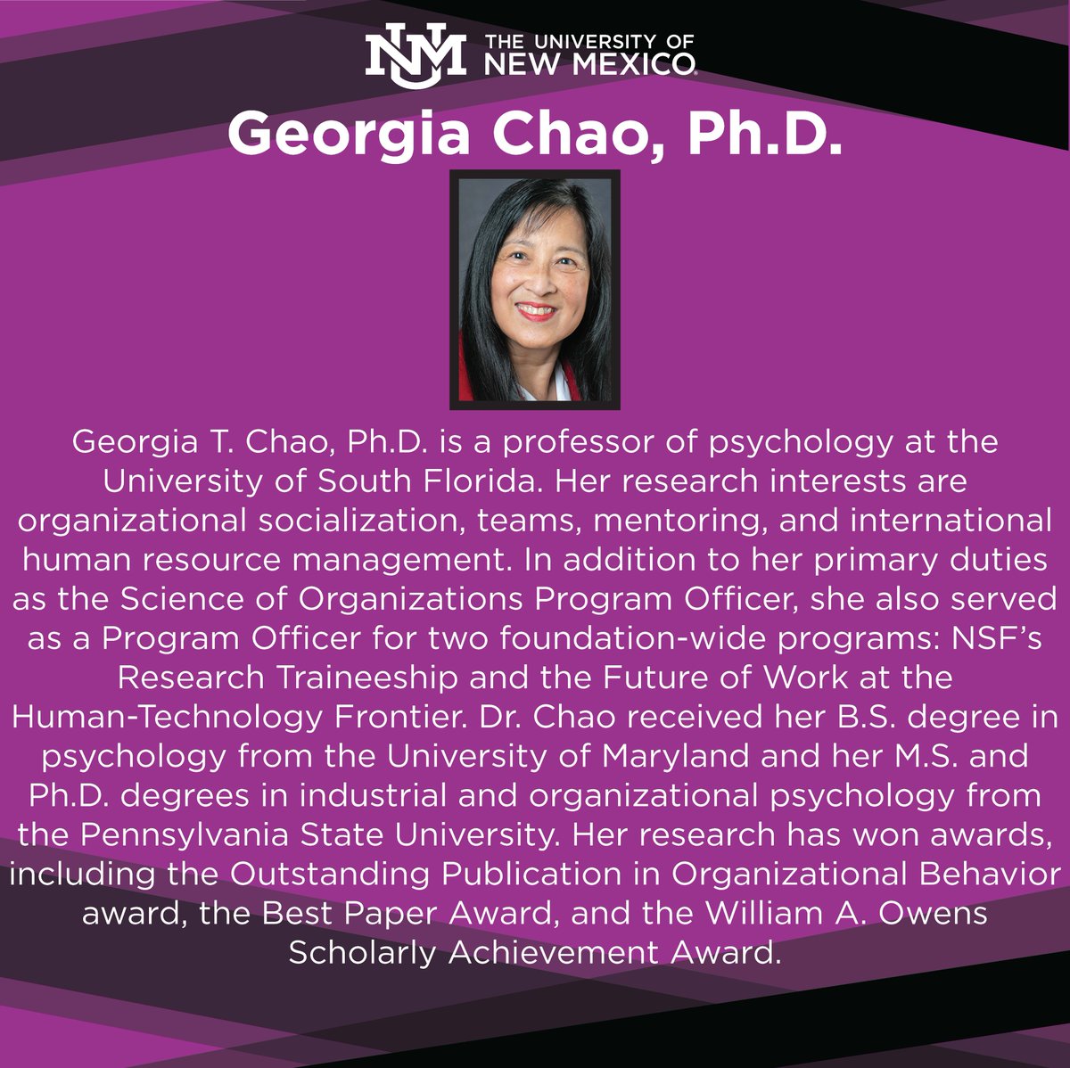 Sign up today and join Dr. Georgia Chao in a Plenary Session mentor.unm.edu/conference/reg…