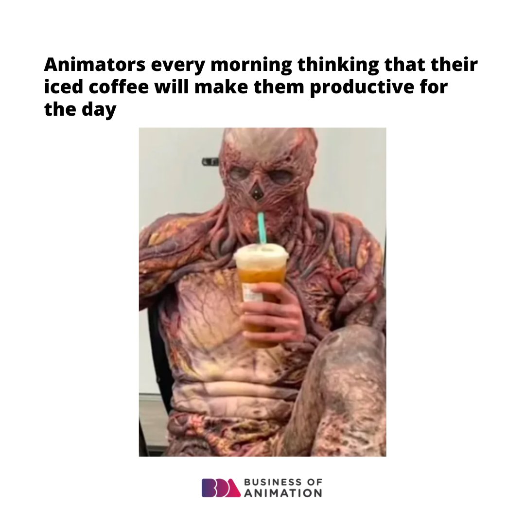 animationbiz's tweet photo. Will your iced coffee save the day? Let's see!
Tired of Not Knowing How to Get New Animation Clients? Link in bio.
#AnimatorMemes
#3DAnimation #AnimationMeme #AnimationMemes #AnimatedMeme #AnimatedMeme #AnimatorMeme #AnimationMemes #AnimationDesignMeme #AnimationDesignMemes https://t.co/GhlGh20aJC