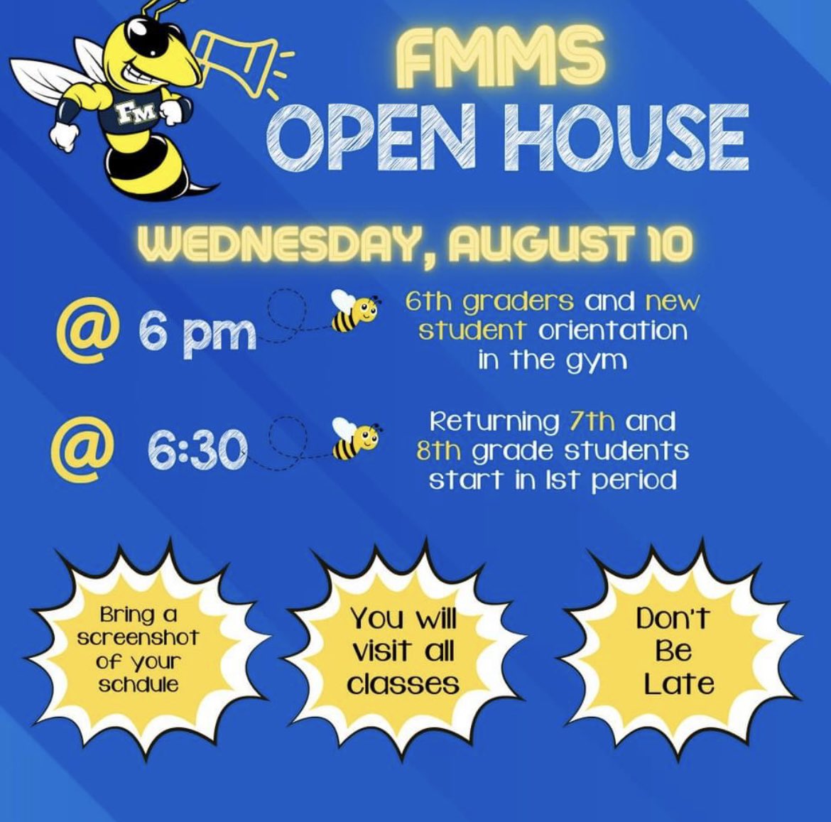 Fort Mill Middle School on Twitter "Mark your calendars! We can’t wait