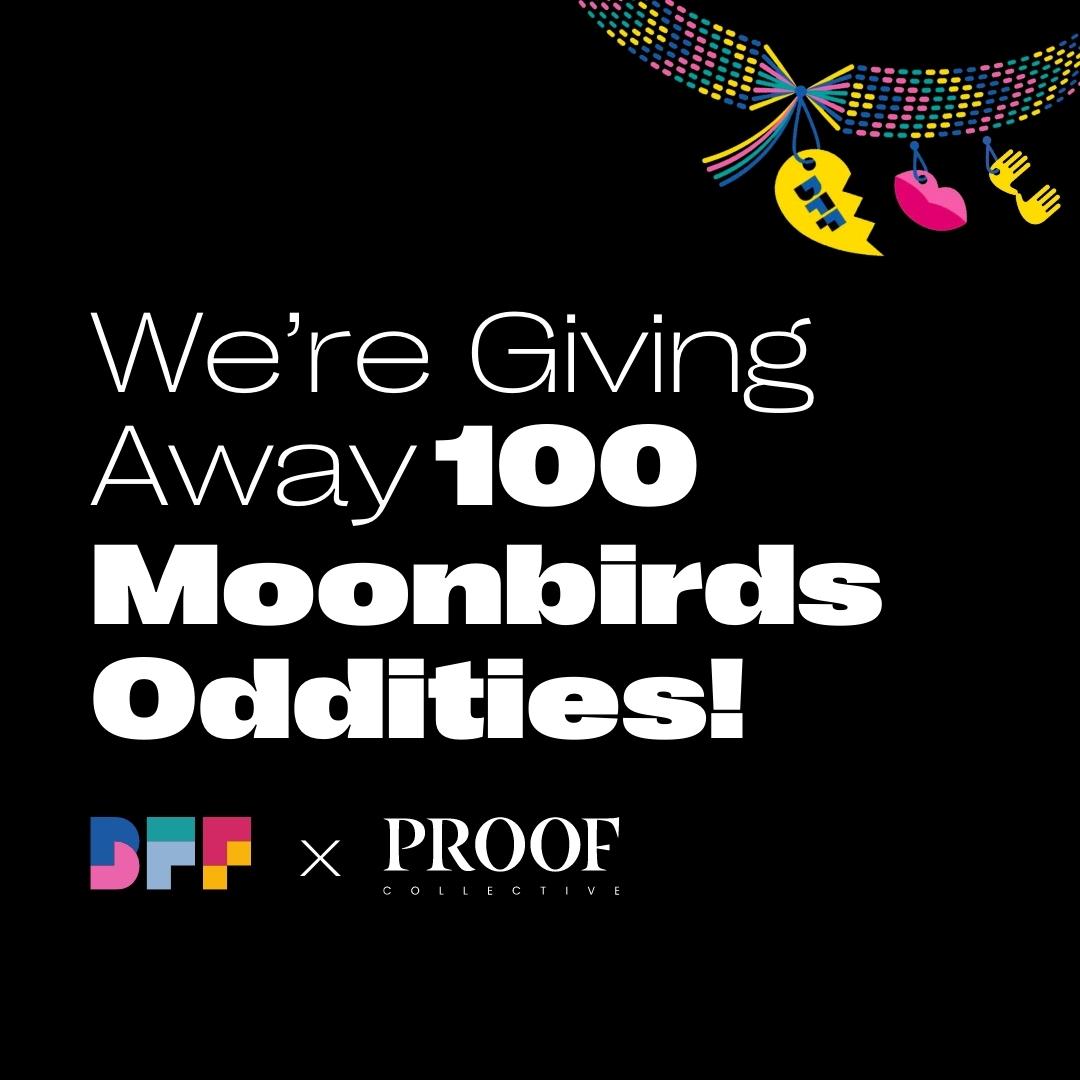 BIG NEWS! BFF is partnering w/ <a href="/moonbirds/">Moonbirds</a> to give away 100 <a href="/oddities_xyz/">Moonbirds Oddities</a> NFTs to our community. 🔥

A BFF Friendship Bracelet with all charms (💋 &amp; 🙌) unlocks this perk.

Head over to the Perk Shop now to enter before 5ET on July 24th. perk.shop/bff