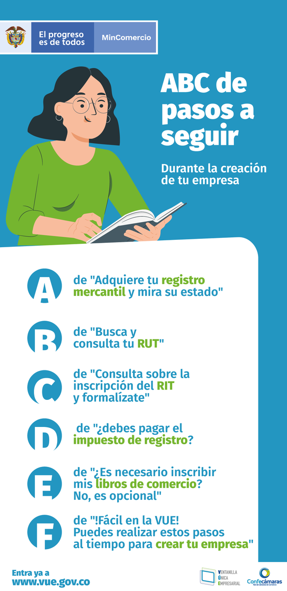 MincomercioCo's tweet photo. Baile perfecto, pasos perfectos. 💃 ¡A través de la VUE puedes crear tu empresa en tiempo récord y bailar de la emoción! Consulta aquí los pasos para realizar el registro.  Más información en https://t.co/PIJL7fcabS https://t.co/lqj4gvf1XS