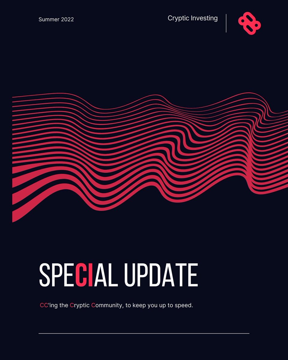 crypticinst's tweet photo. Cryptic Investing’s Summer 2022 update is here! 

We thank you all for being on this journey with us and we’re looking forward to working with our community in the months to come. 

Stay tuned! https://t.co/i1n0piauN2