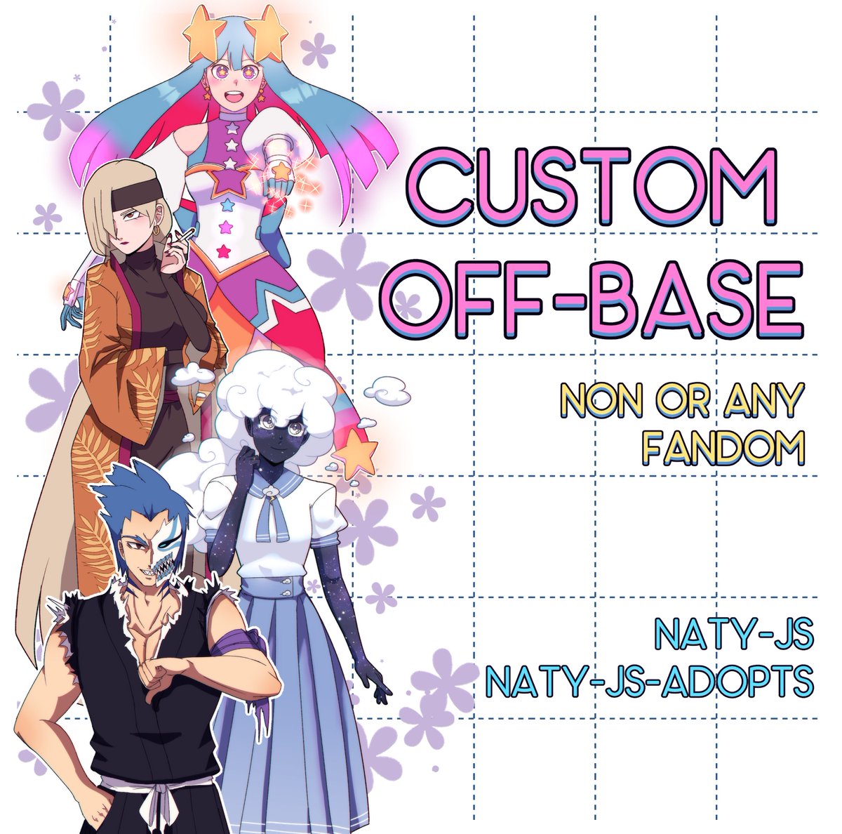 _natyjs's tweet photo. ✨ CUSTOM OFF-BASE ✨
Link: https://t.co/6jEnDsg1if (price and infos)
Send me a message if you want ! 

#custom #customopen #customadopt #customadoptable #customoffbase #animecustom #customanime https://t.co/OfXpseTN69