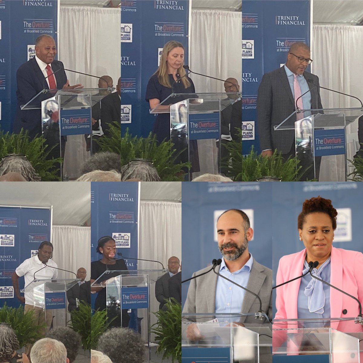 Trinity_RE's tweet photo. Thanks to all the speakers and residents who took the time to celebrate the ribbon cutting of #theoverture! It was truly a wonderful and historic day!! #AffordableHousing #WorkplaceHousing #WhitePlains #BrookfieldCommons https://t.co/9uDTGtENod