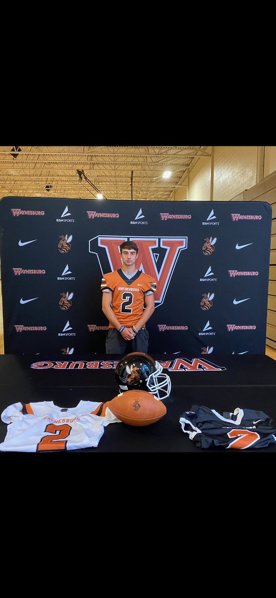 KaseStewart02's tweet photo. I’m happy to announce my first offer from Waynesburg University @WU_SWARM. I had an amazing time touring the campus and talking with @LukeSheridanFB  and @CoachColemanDL. Can’t wait to see what the future has in store! 🧡🖤 https://t.co/uEnqbpR2Bj