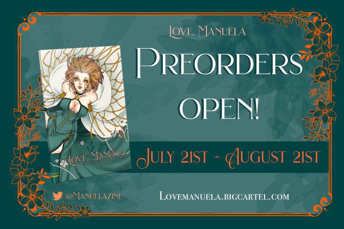 ManuelaZine's tweet photo. Like dear Professor Manuela, our pre-orders are AVAILABLE! 

https://t.co/OIeqEtL37w

Through 8/21 you can secure your copies of Love, Manuela, digital NSFW companion Happy Hour, and all of our bundles 🧡

Details below!

🔽🔽🔽 https://t.co/n8So5sBH6p