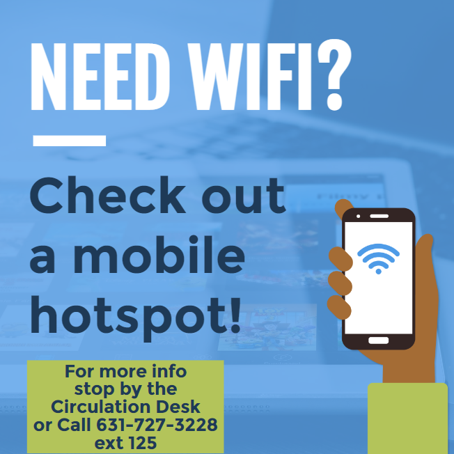 RivFreeLibrary's tweet photo. There's something new you can do with your #RFL card- we now have mobile Wi-Fi hotspots available at the Riverhead Free Library that you can borrow for up to three weeks!
More information and policies here: https://t.co/BUXitssE6I
#librariesarefor #librariesarenotjustbooks https://t.co/mSvIOVb7KD