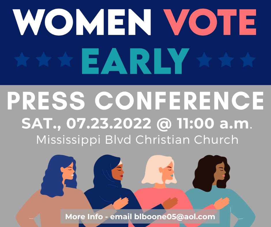 Join the National Coalition of 100 Black Women, (NCBW) Inc.-Memphis Chapter for a Press Conference on Saturday, July 23rd at 11 a.m. at Mississippi Boulevard Christian Church, 70 North Bellevue Blvd. Be counted with us!