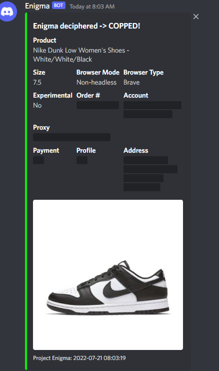This morning was amazing crazy travy drop and some pandas 

Bots: <a href="/ProjectEn1gma/">Project Enigma</a> 
Proxies: <a href="/308Solutions/">308 Solutions</a> 
CookGroup: <a href="/notify/">Notify</a> 

Thanks for cook today