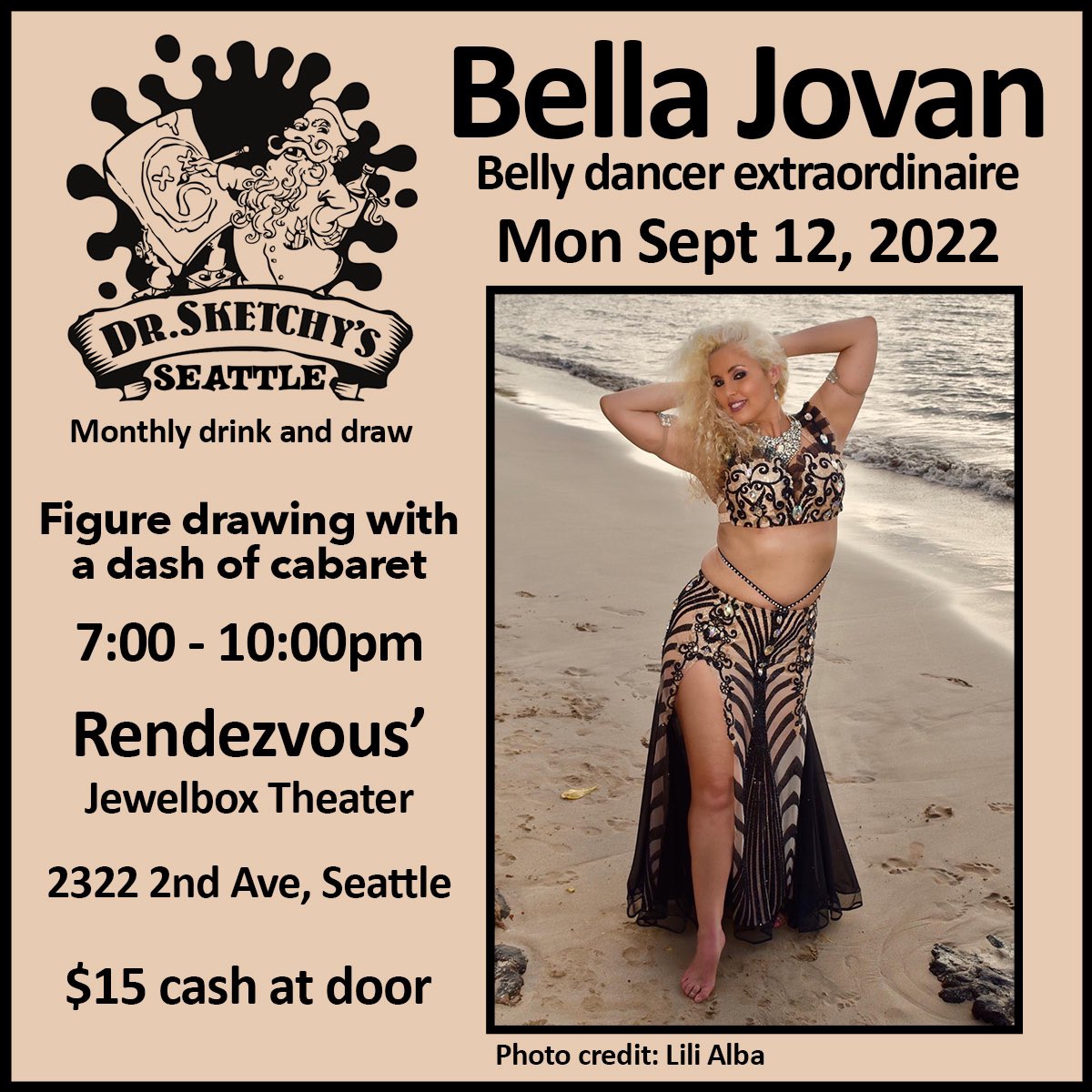Bella Jovan on X: So honored to pose at @drsketchyseattle in September at  the @therendezvous_seattle (Next month is the wonderful Keke Volt!) Can't  wait! 💕💃🏼💕 #drsketchy #drsketchys #drsketchyseattle  #seattlefiguredrawing #seattledrinkanddraw