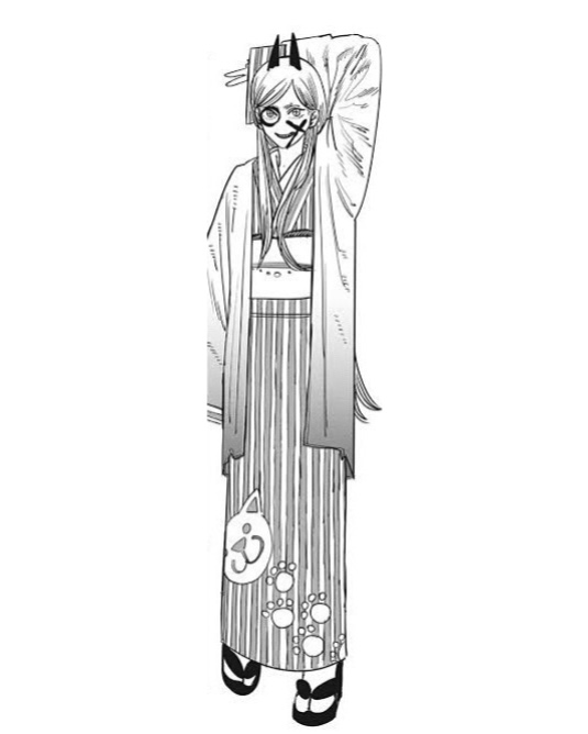 藤本タツキ先生 イラスト紹介 チェンソーマン ・巫女パワー ・着物