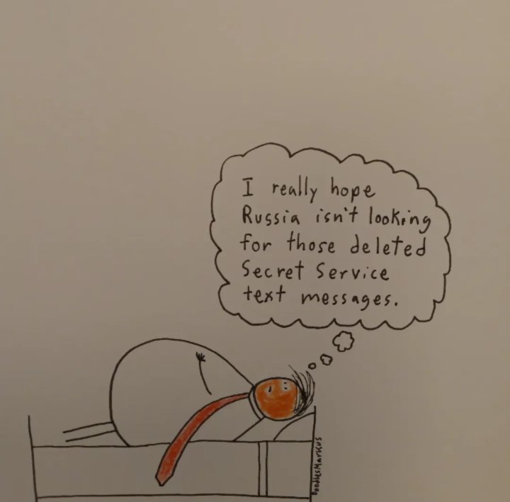 Doodlesmarkus's tweet image. The Secret Service deleted phone text messages related to the Jan. 6 Capitol riot. 

My 878th doodle.
#January6thCommitteeHearings
#SecretServiceCoverup #SecretServiceTexts