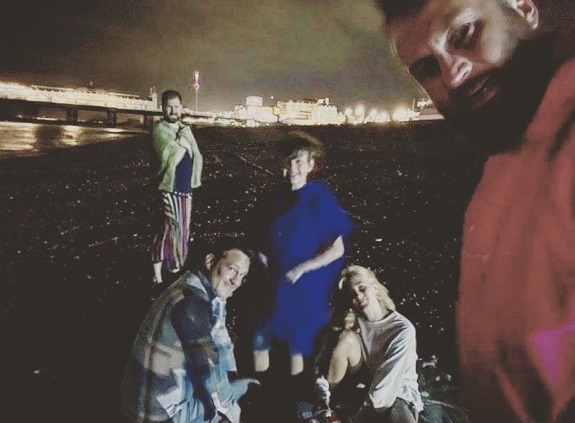 Midnight dip with the family. #NightSwimming #BrightonBeach #Brighton #Seaside #OhIDoLikeToBeBesideTheSeaside #BrilliantBrighton #NeverNormal