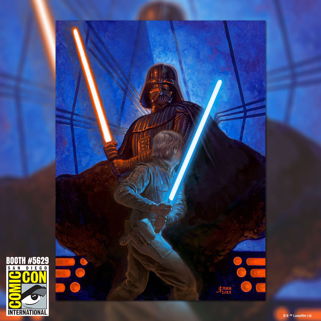 New @starwars SDCC release - 'Confrontation' by @JaimeJCarrillo now available at our booth 5629 or online at acmearchivesdirect.com! #starwars #sdcc #sdcc2022 #darthvader