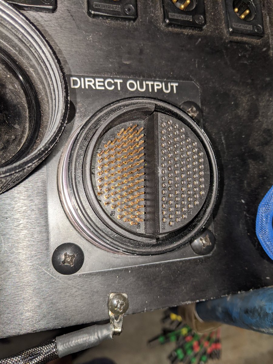 Schmid_Michael's tweet photo. Plug and its newish mate. Been hunting a hum on one of the channels, turned out to be a bad wire in the back of the connector assembly https://t.co/VxDXqsn2B3
