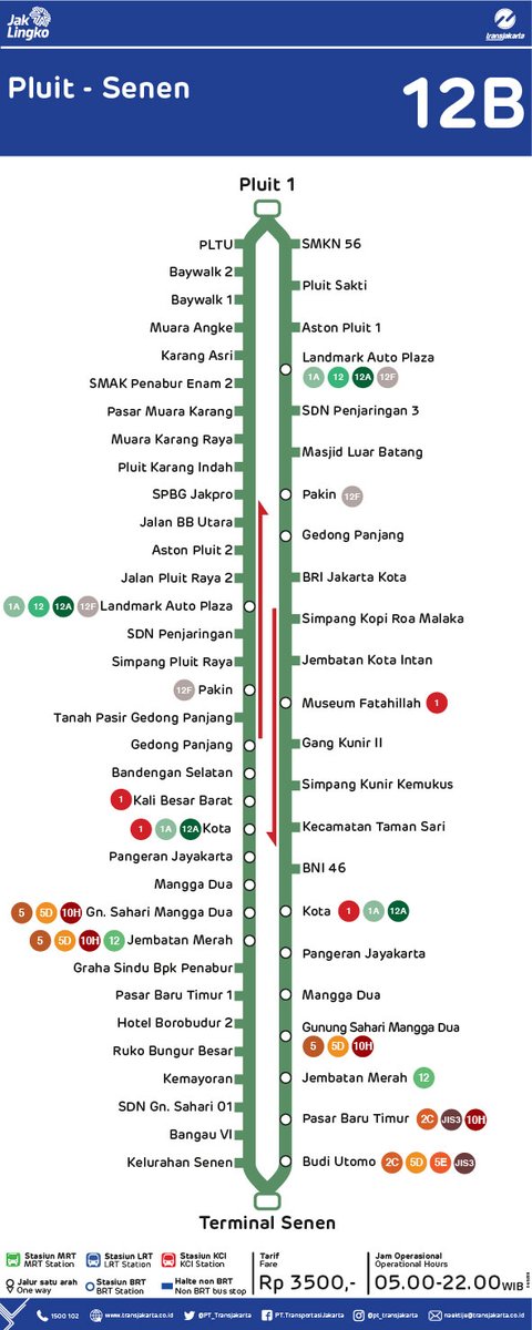 Selain itu juga terdapat perubahan pada layanan Transjakarta rute 1A ...