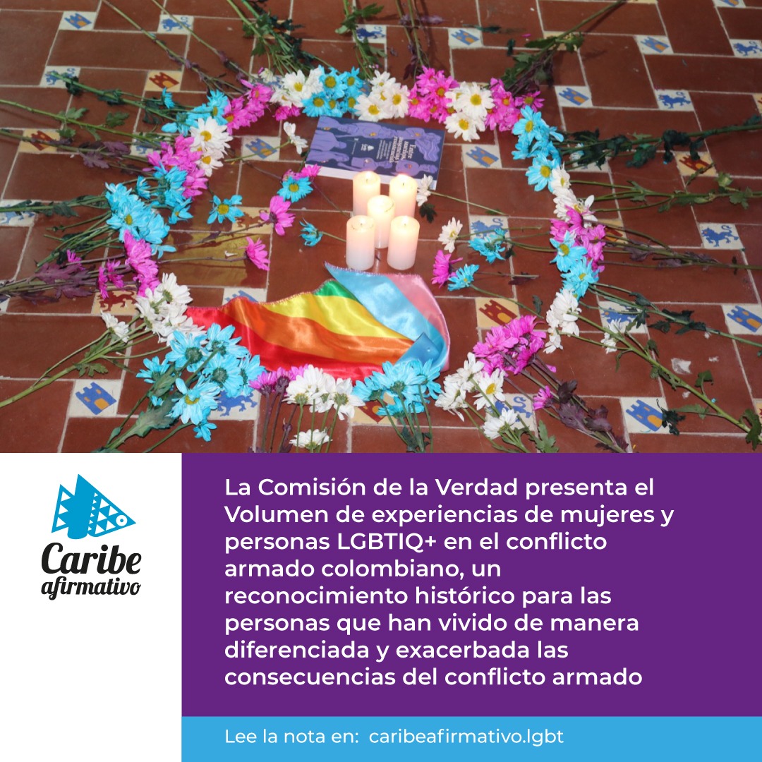 Caribeafirmativ's tweet photo. 📚 La @ComisionVerdadC presenta el Volumen de Género de su Informe Final en le cual se recibieron 63 informes de organizaciones sociales, colectivos y asociaciones de mujeres y personas LGBTIQ+ víctimas del conflicto armado. https://t.co/0KpvUkUhrt