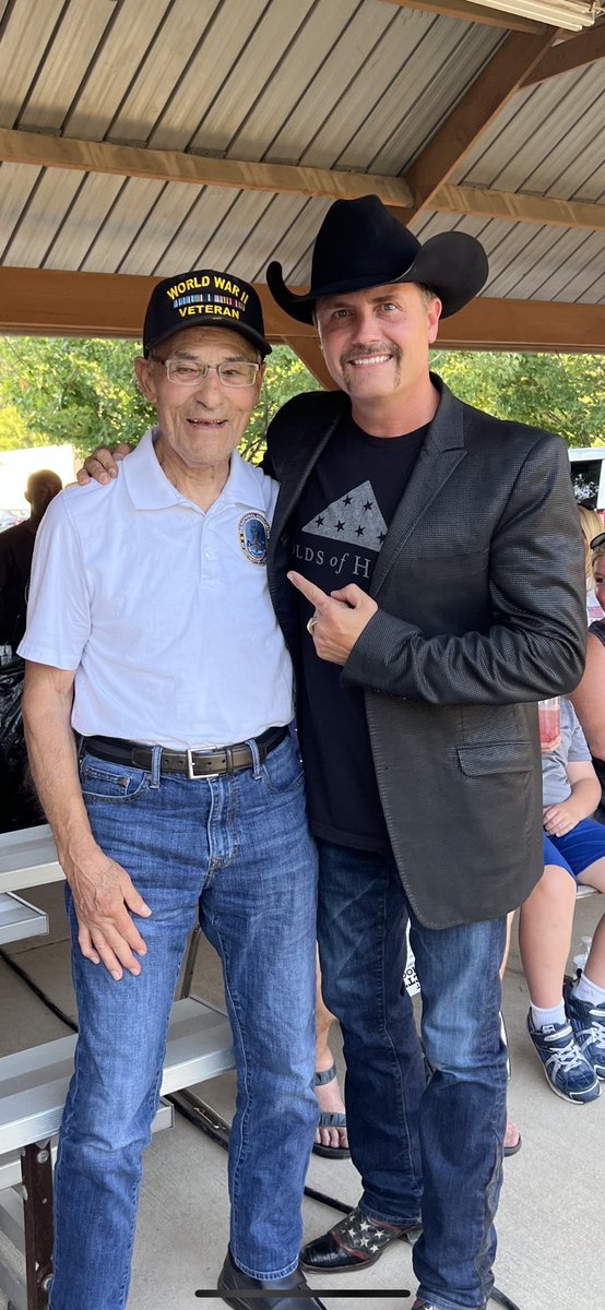 I just had the distinguished honor to meet 96 year old, WWII Veteran Bob Bahret in West Tennessee tonight at my show. He and his generation are the reason we still have a country to fight for! God bless him, and ALL our Veterans and active duty service members. #GodSaveAmerica