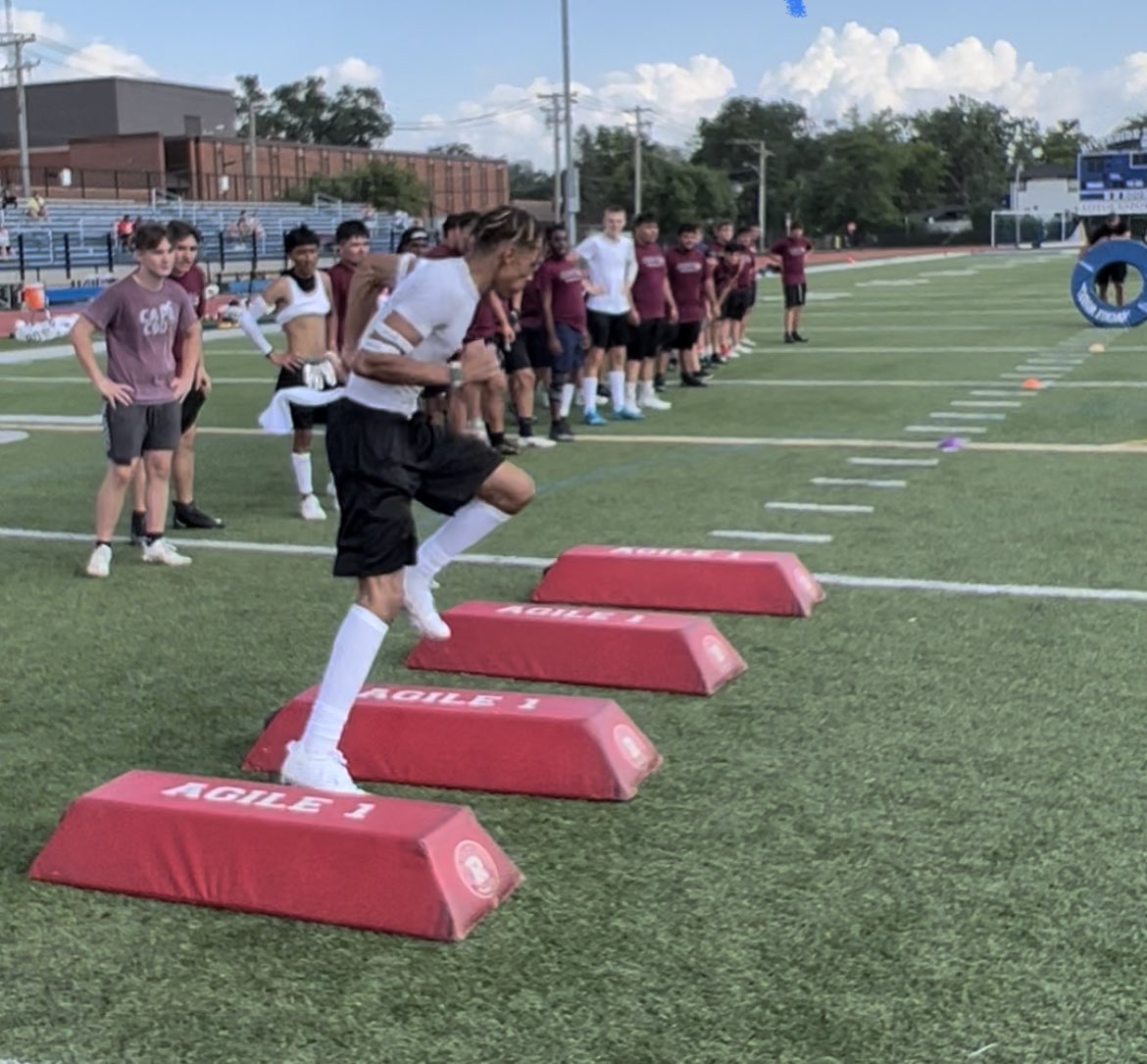 argo_football's tweet photo. Had a blast at @RB_BulldogFball this afternoon! The game of football showing competitive spirit and sportsmanship. Great work by both teams competing and getting better!  Thank you for the hospitality @CoachStyler_RB and best of luck this upcoming season! https://t.co/lHcNkBbokT