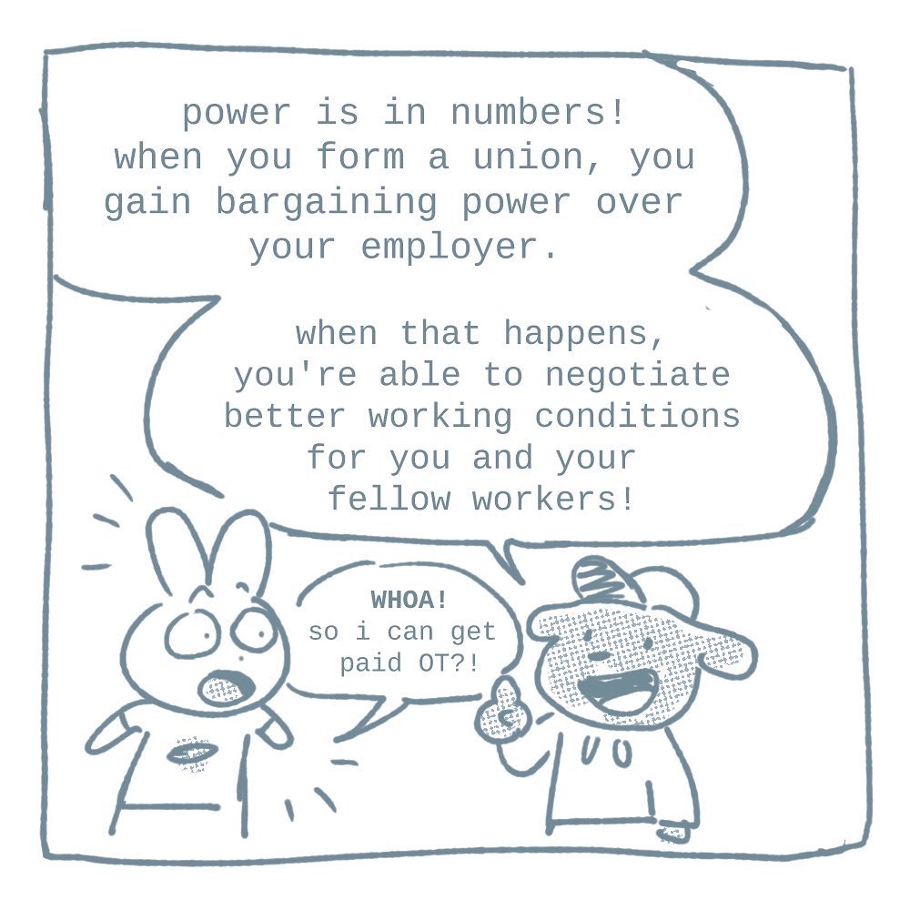 what is a union and common anti union sentiments in the cdn anim industry. But debunked :) (thanks hailey for giving so much of your insight!!) (1/3) 