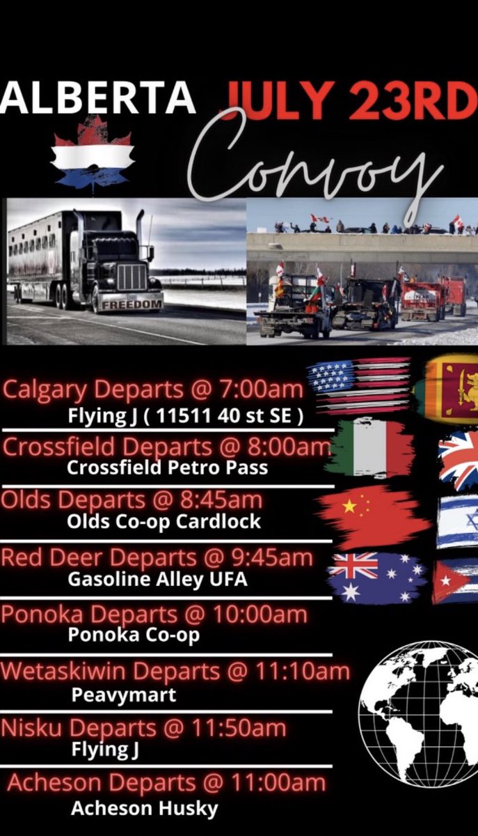 This should be fun. See you on the road Saturday! We end in Edmonton!