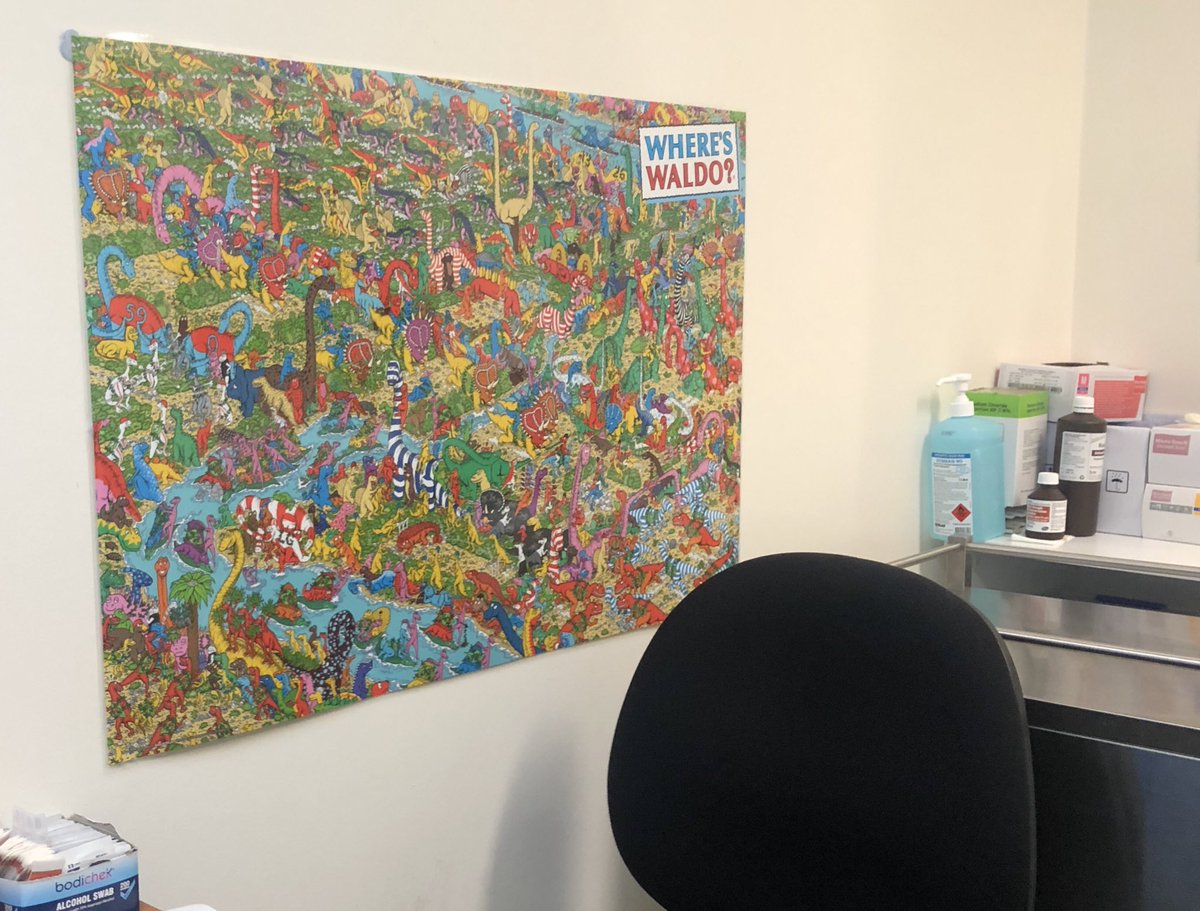 Trying to find #Waldo at the ophthalmologist office 👀🫣